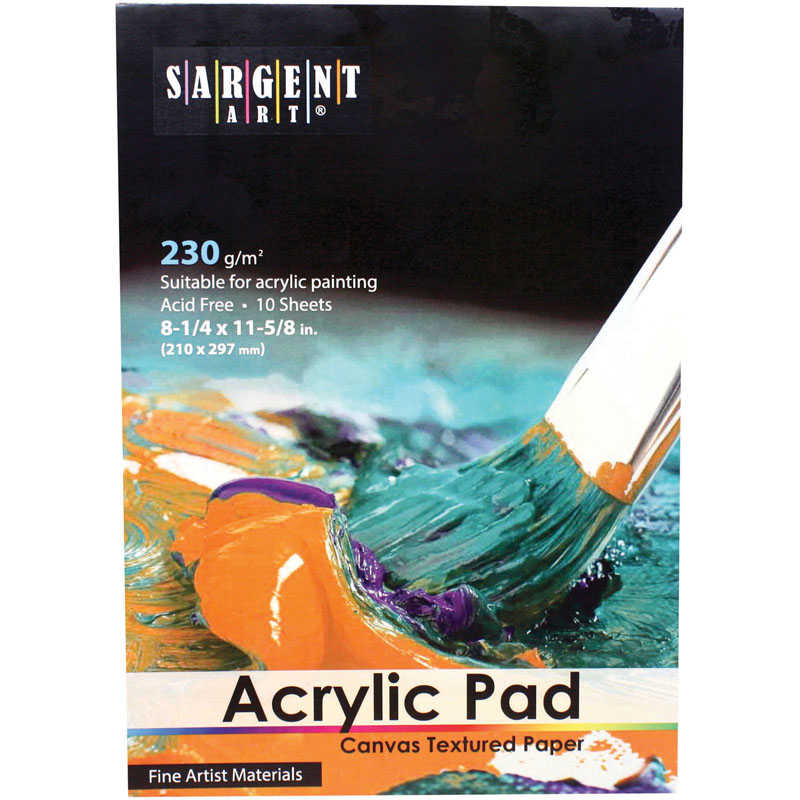 Sargent Art® Painting Paper Pad For Acrylic Paint, 10 Sheets, 3 Pads -  SAR235025-3 - TeachersParadise